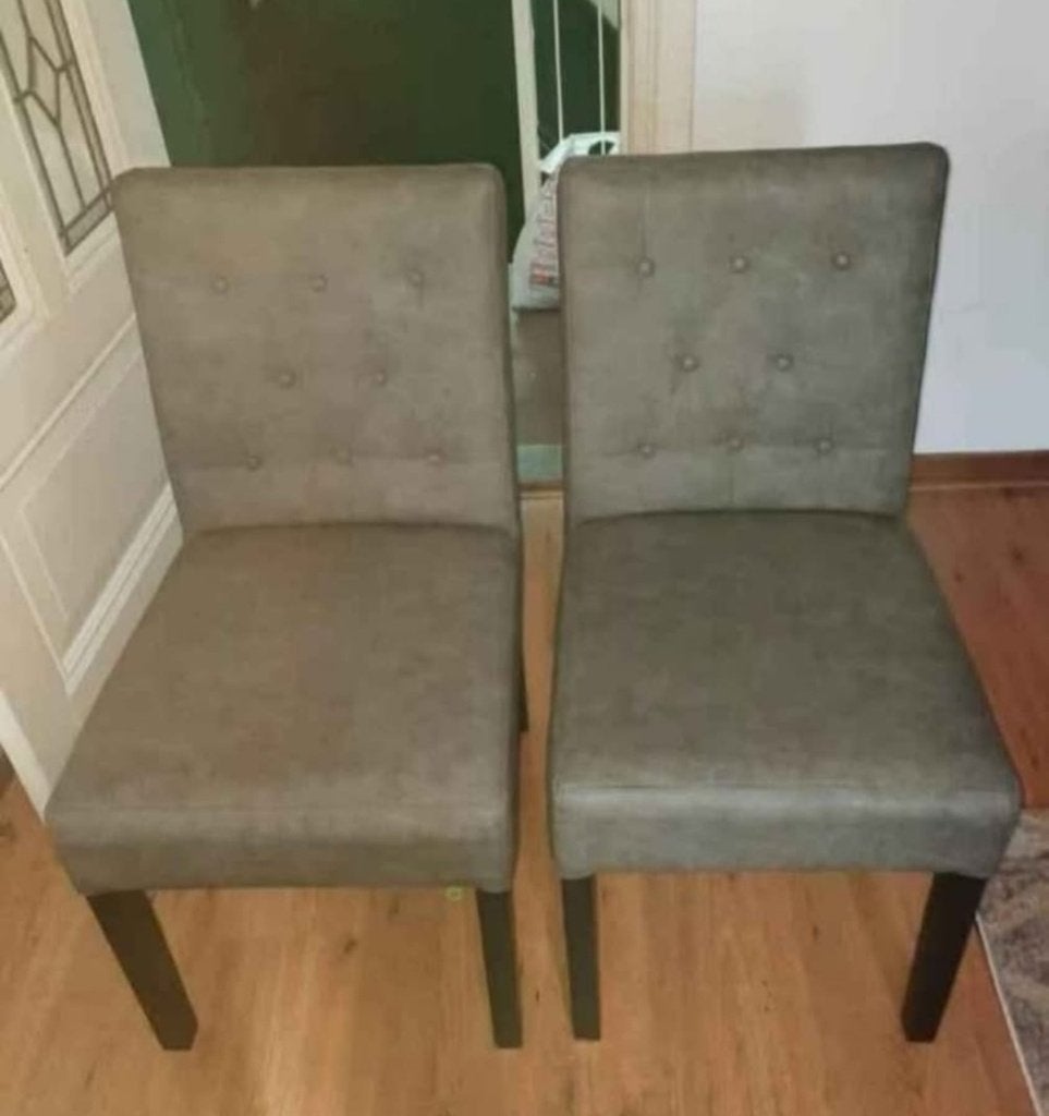ensemble de deux chaises de salle à manger robustes à vendre, Maison & Meubles, Chaises, Enlèvement, Comme neuf, Cuir, Deux