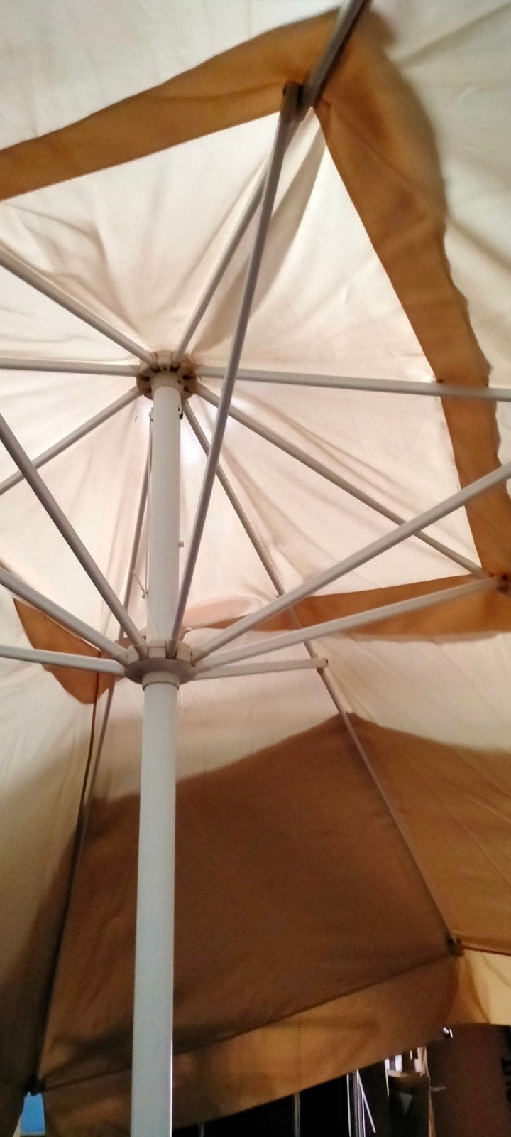 Terras parasol, Ophalen of Verzenden, Zo goed als nieuw, 3 tot 4 meter