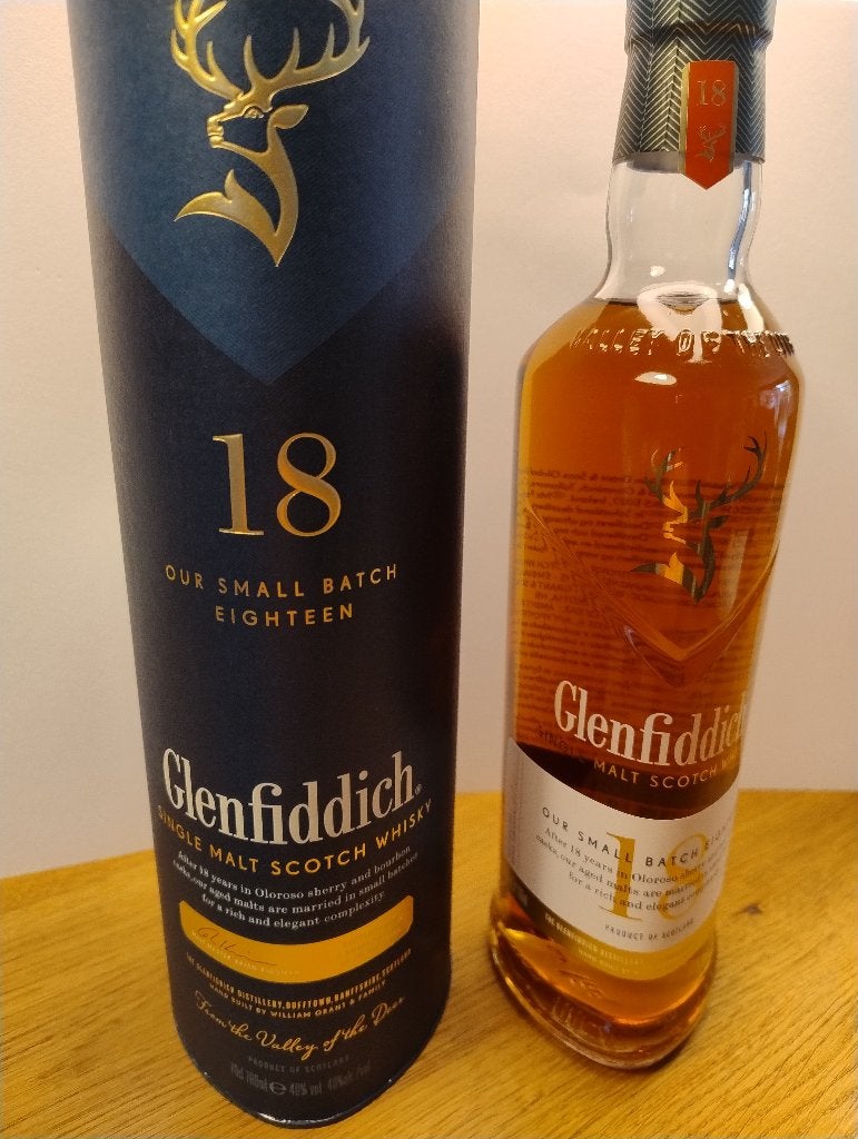 Glenfiddich 18 years old Scotch whisky, Verzamelen, Ophalen, Nieuw, Overige gebieden, Overige typen