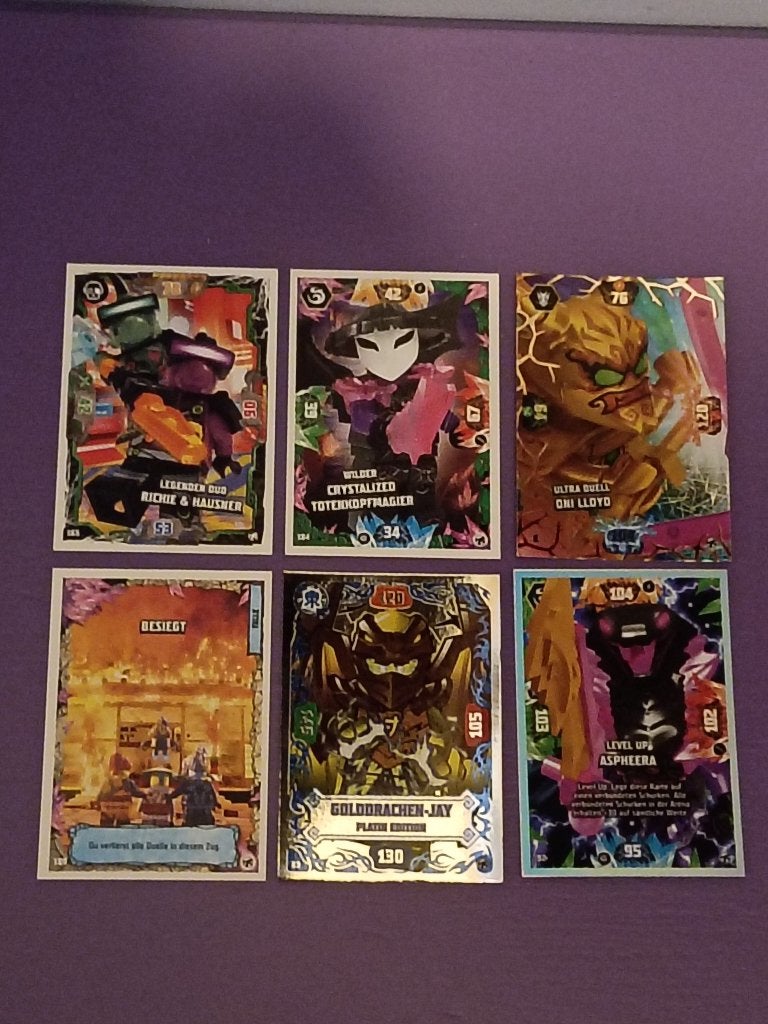 6 Lego ninjago kaarten., Lego, Overige typen, Nieuw, Ophalen of Verzenden