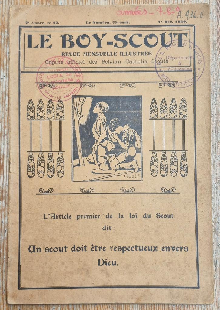 Le Boy-Scout 12 de 1920 Pierre Ickx BCS FSC scoutisme, Enlèvement ou Envoi, Utilisé, Livre ou Revue