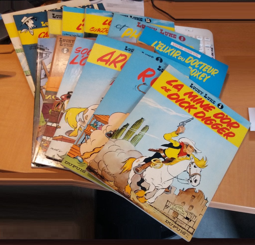 Lucky Luke, lot de 13 tomes - Éditions de 1969 & 1970, Enlèvement