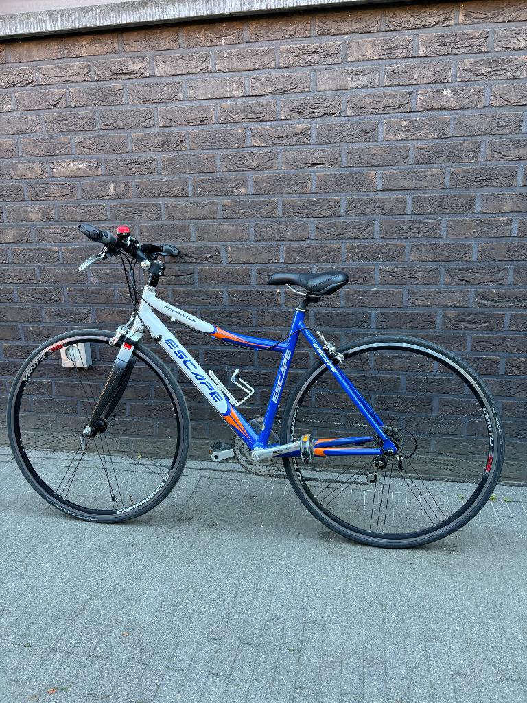 Dames fiets xs wit blauw, Frein sur jante, Moins de 10 vitesses, Femmes, Enlèvement