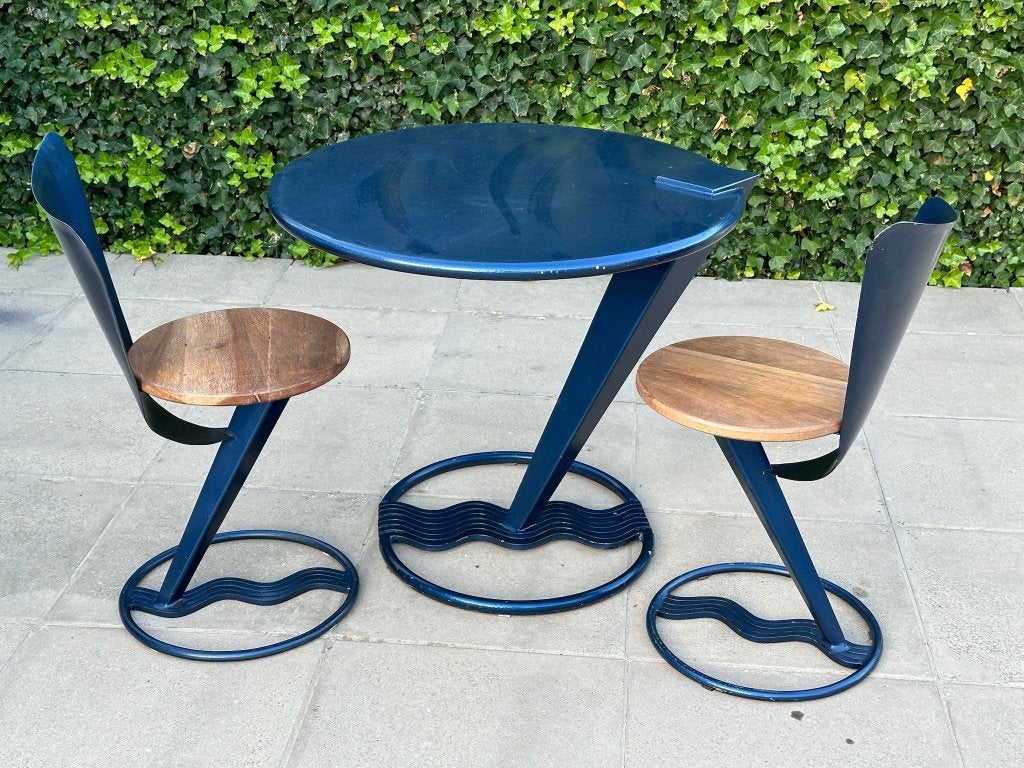 Unieke designtafel met stoelen, Rond, 50 à 100 cm, Enlèvement, Utilisé