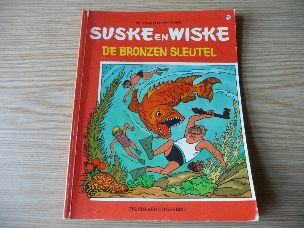 Suske & Wiske 116. De bronzen sleutel EERSTE DRUK €3, Willy Vandersteen, Eén stripboek, Ophalen of Verzenden, Zo goed als nieuw
