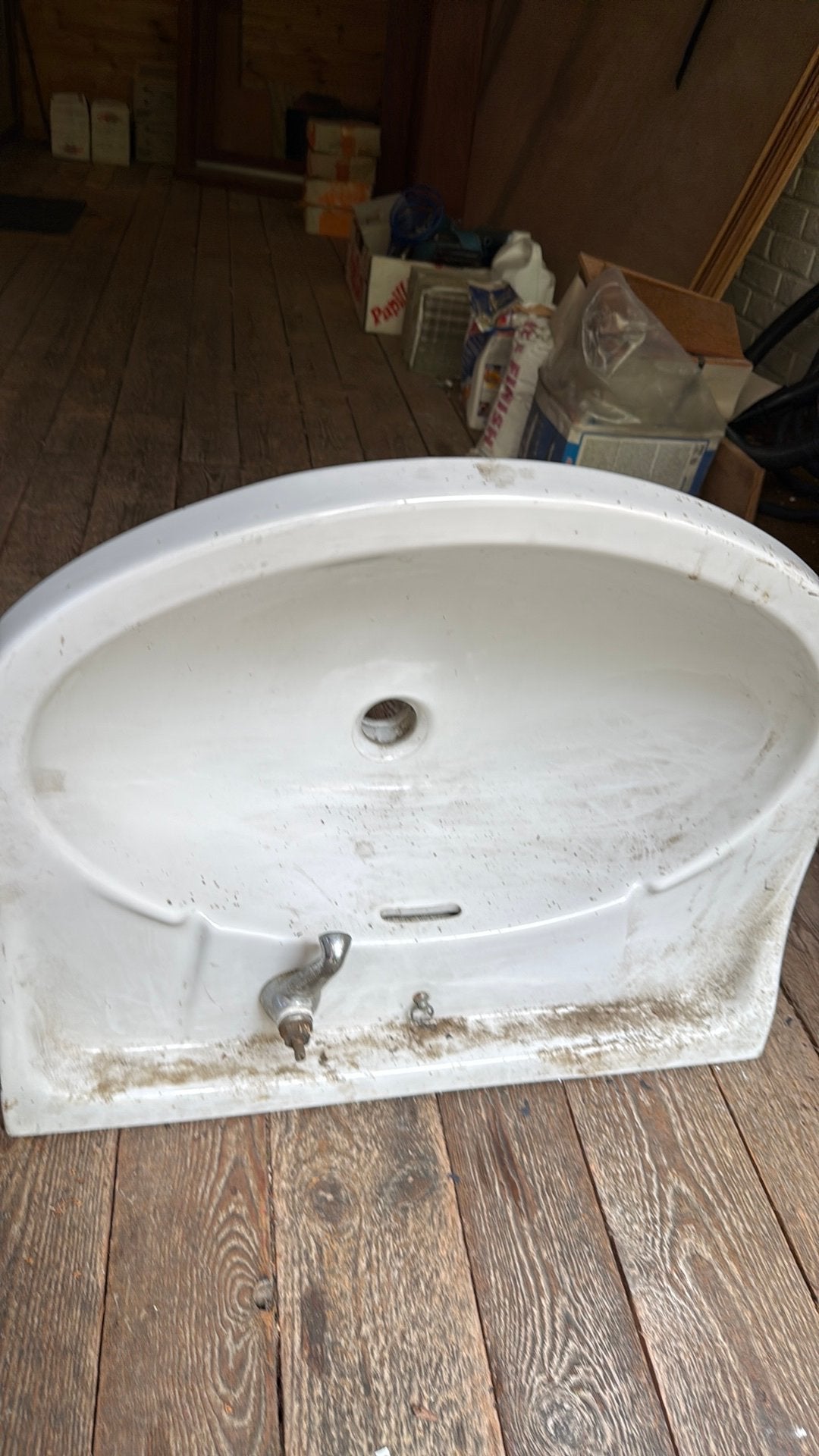 Oude lavabo, Ophalen, Gebruikt, 50 tot 100 cm, Minder dan 25 cm