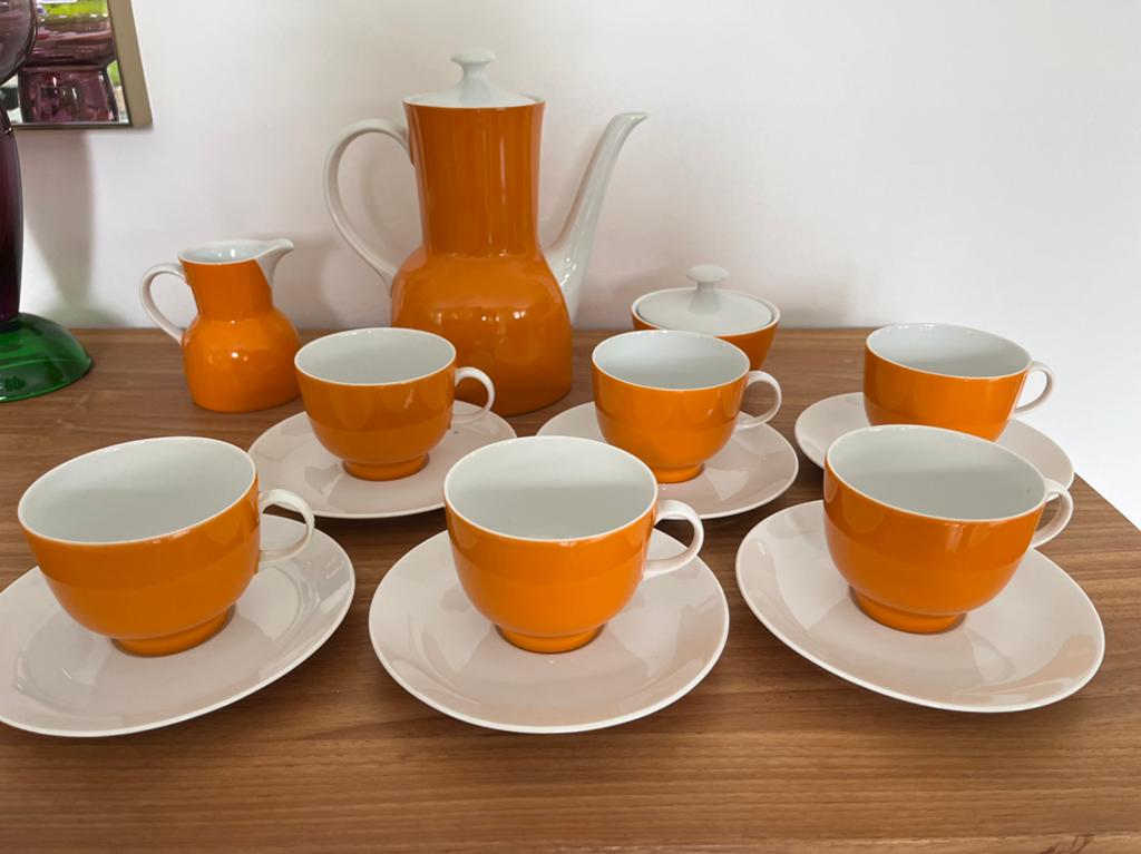 Retsch Bavaria oranje koffieset, Ophalen of Verzenden