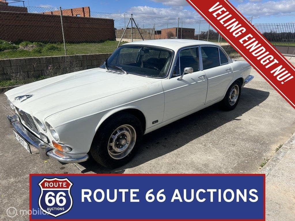 Jaguar XJ6 | 1972 | Route 66 Auctions, Auto's, Zwart, Bedrijf, Handgeschakeld, Overige carrosserie