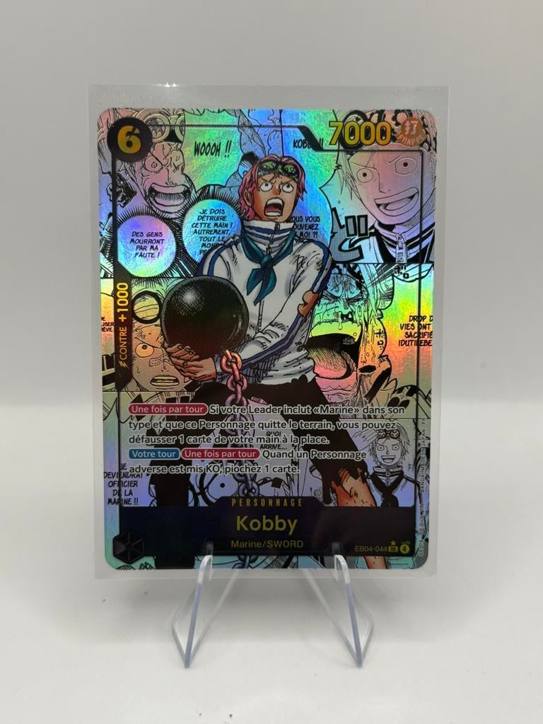 One Piece TCG OP Kobby Eb04-044 SR Manga Version FR, Enlèvement ou Envoi, Neuf, Cartes en vrac, Foil
