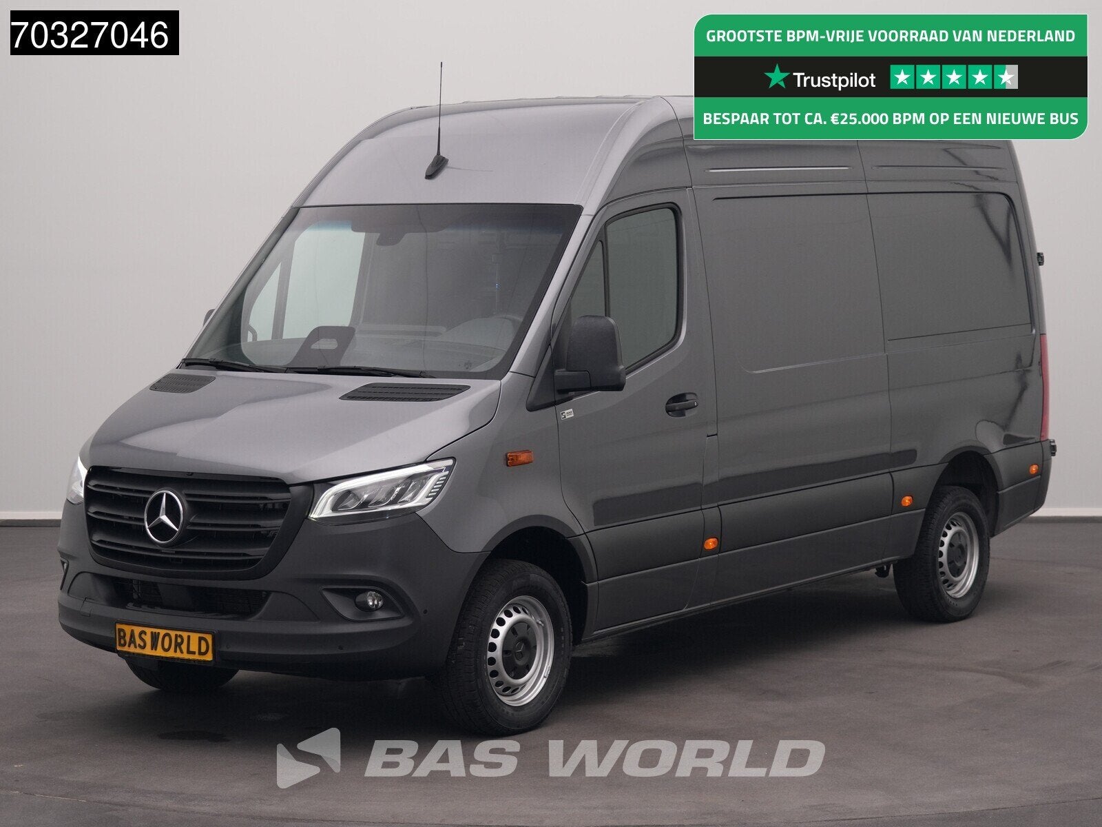Mercedes Sprinter 317 CDI Automaat L2H2 170PK LED Navi Airco, Argent ou Gris, Achat, Euro 6, Entreprise