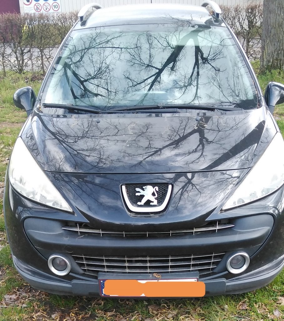 Peugeot 207 sw, Auto's, Peugeot, Voorwielaandrijving, Zwart, Zwart, Leder