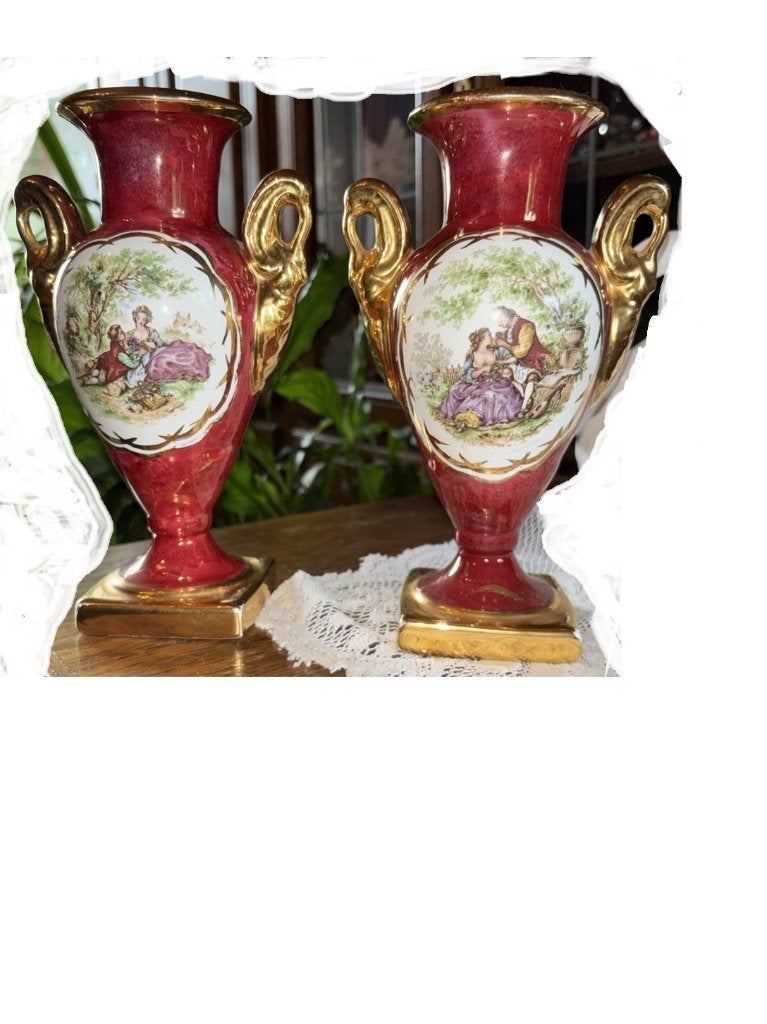 paire de vases en vieux bruxelles, Enlèvement