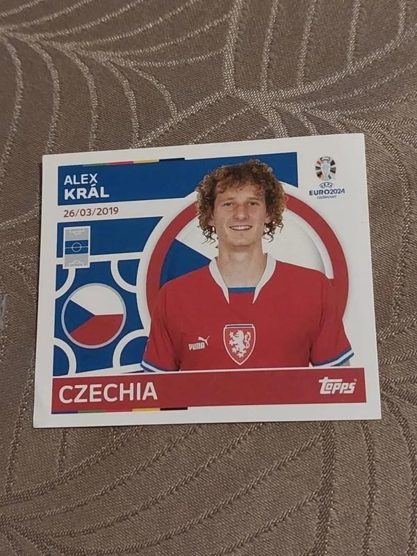 Topps / Sticker / Alex Kral / Tsjechië / Uefa Euro 2024, Enlèvement ou Envoi, Neuf, Affiche, Image ou Autocollant