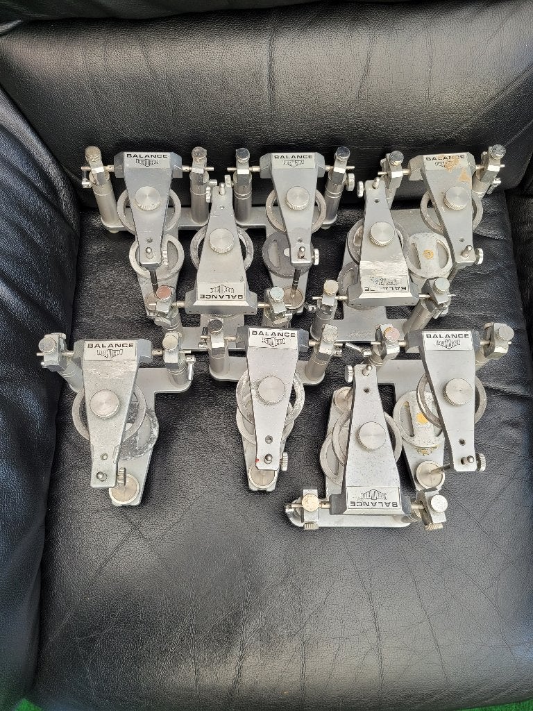 Tandtechniek 9x articulatoren Balance + ringen + steunpennen, Diversen, Ophalen of Verzenden, Gebruikt