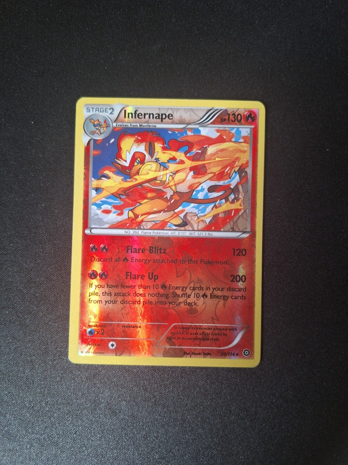 Infernape 20/114 Reverse Holo - Pokémon XY Steam Siege (2016, Enlèvement, Comme neuf, Cartes en vrac, Foil