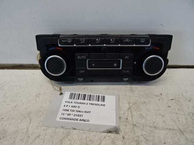 BEDIENINGSPANEEL AIRCO Touran (1T1 / T2) (5K0907044ER), Gebruikt, Volkswagen