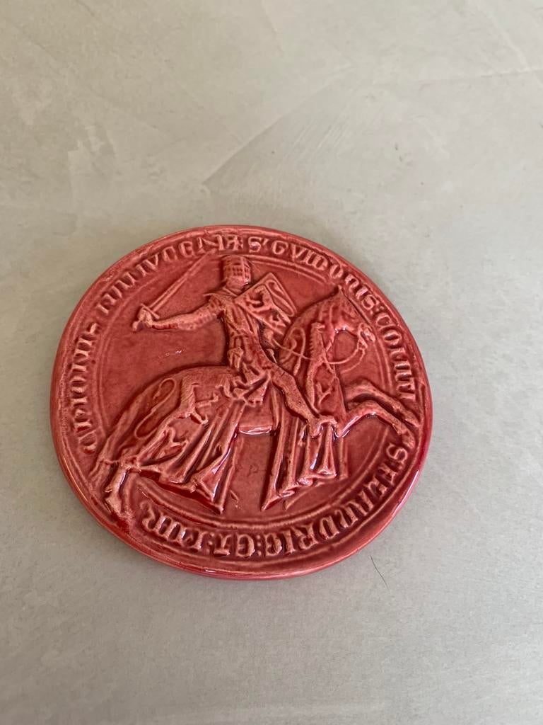 Ceramic wax stamp - Nr 10 Gwijde van Dampierre Graaf, Ophalen of Verzenden