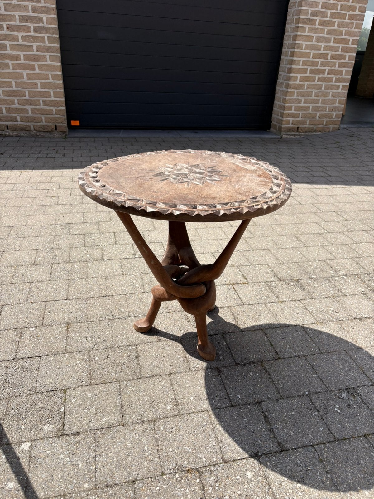 Vintage Afrikaanse bijzettafel, Ophalen, Gebruikt