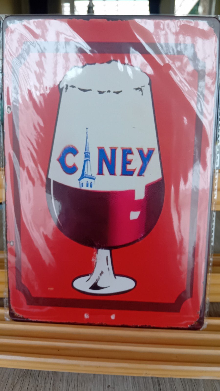 bierbord CINEY TRAPPIST, Ophalen of Verzenden, Nieuw, Reclamebord