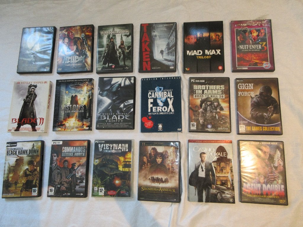 Lot 18 DVD d'action guerre français Underworld Vietnam Blade, CD & DVD, Enlèvement, Action
