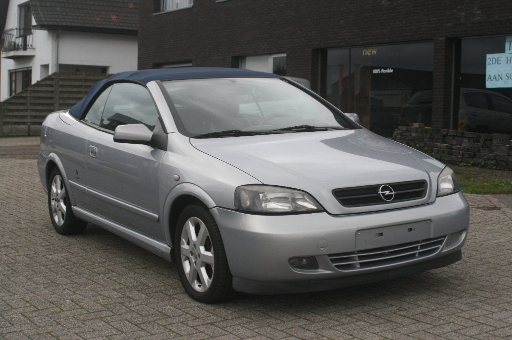 Opel Astra G Cabrio 1.6 benz de 2001 avec 143d km, Autos, Cuir, Argent ou Gris, Cabriolet, Boîte manuelle