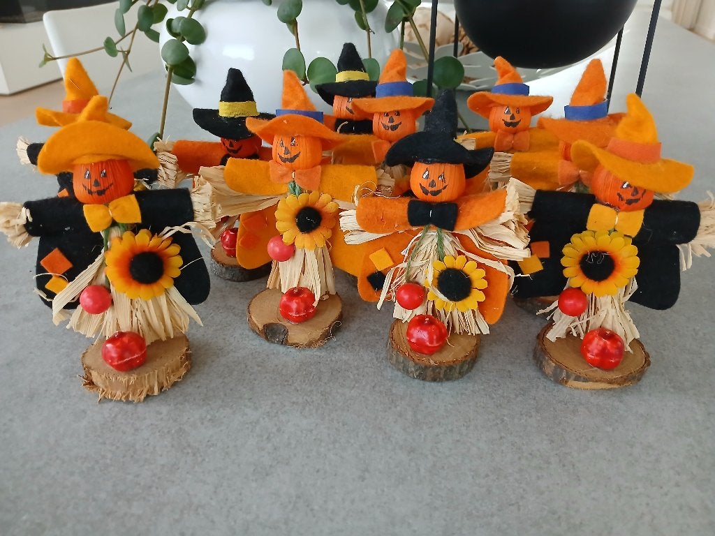 Leuke pompoenmannetjes/vogelverschrikkertjes, Hobby en Vrije tijd, Ophalen of Verzenden, Zo goed als nieuw, Versiering