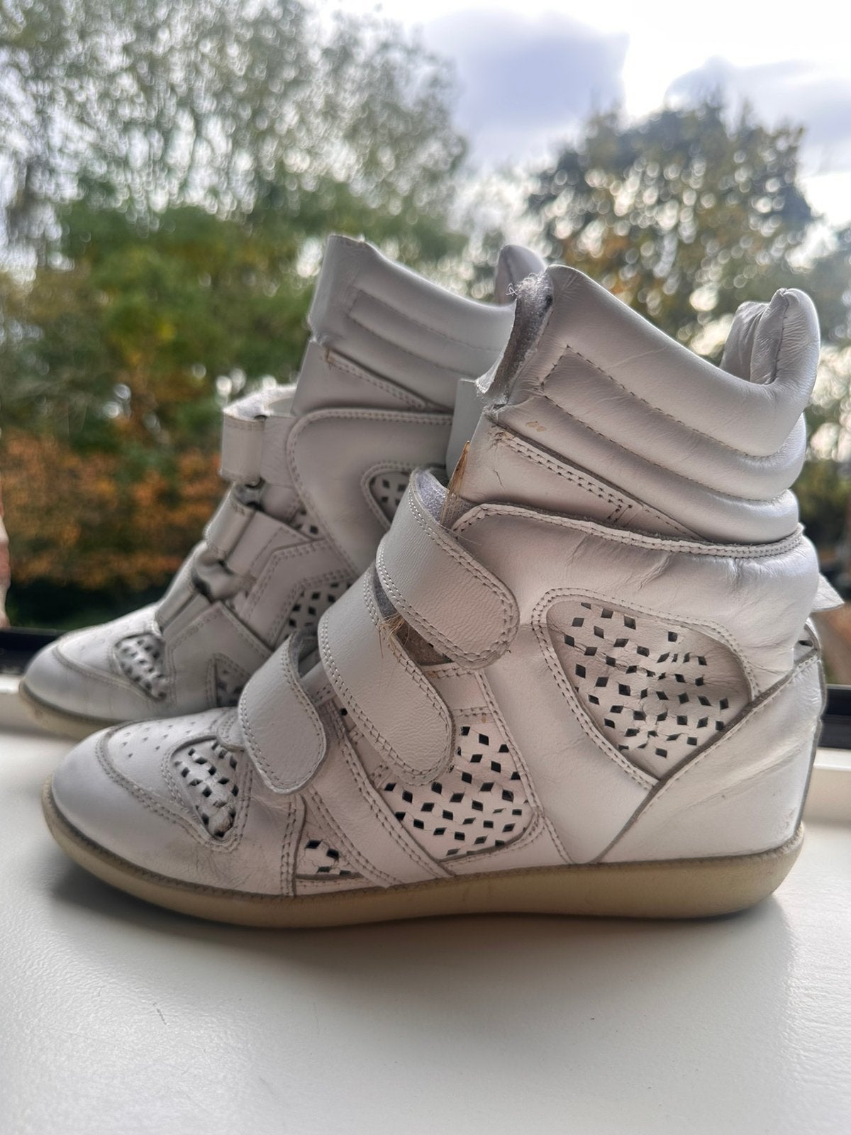 Baskets vintage Isabel Marant, Kleding | Dames, Ophalen, Wit, Sneakers, Gedragen