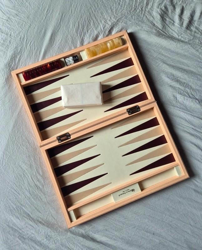 R&R Backgammon italien en cuir, Enlèvement ou Envoi
