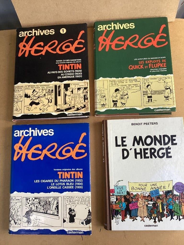 Tintin-EO-archives tome 1,2 et3+Le monde d Herge, Livres, Plusieurs BD, Enlèvement ou Envoi, Utilisé, HERGE