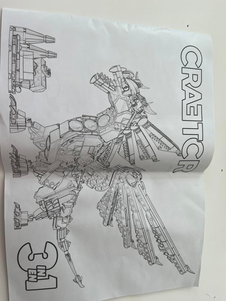 Bouwblokken gebaseerd op Lego Creator 3 in 1 draak, Enlèvement, Comme neuf, Lego, Creator