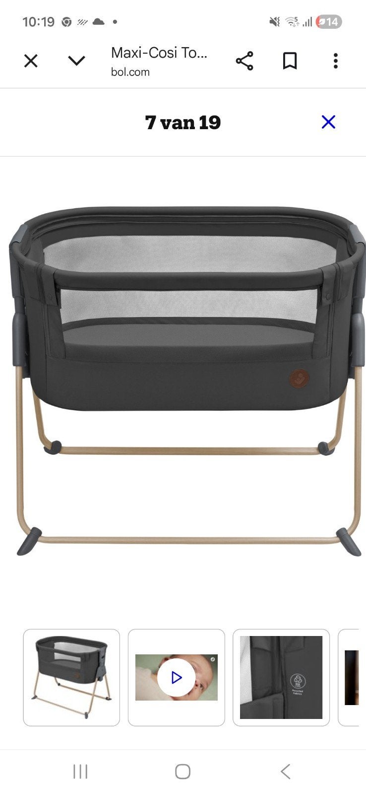 Maxi-Cosi Tori Co-sleeper - Beyond Graphite, Ophalen