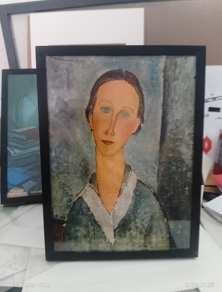Modigliani.            Foto Poster inglijst, Verzenden
