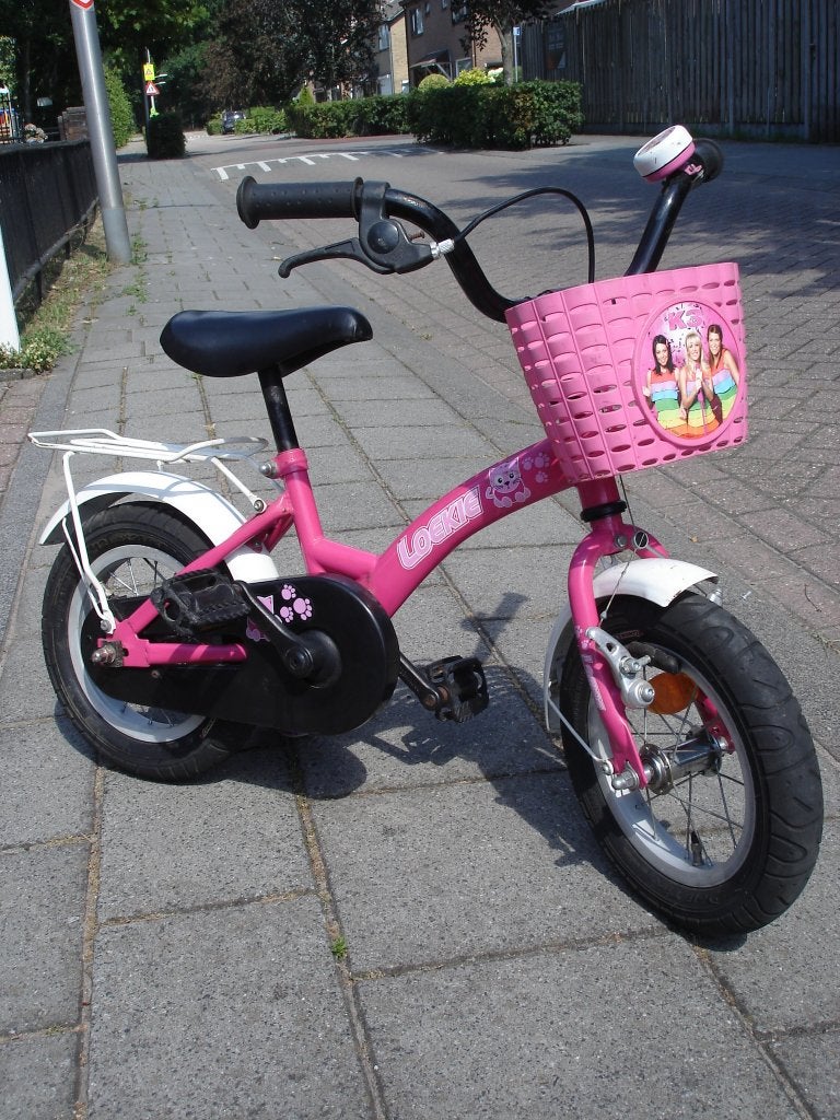 Loekie K3 meisjesfiets 12 inch, Ophalen, Terugtraprem, Gebruikt, Loekie K3