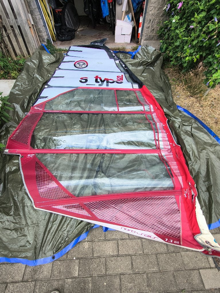 North Sails S Type SL 7,3 m2, Watersport en Boten, Windsurfen, Ophalen, 6.5 m² tot 8 m², North Sails, Zeil