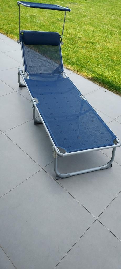 BERGER ligbed met zonnescherm, Ophalen, Verstelbaar
