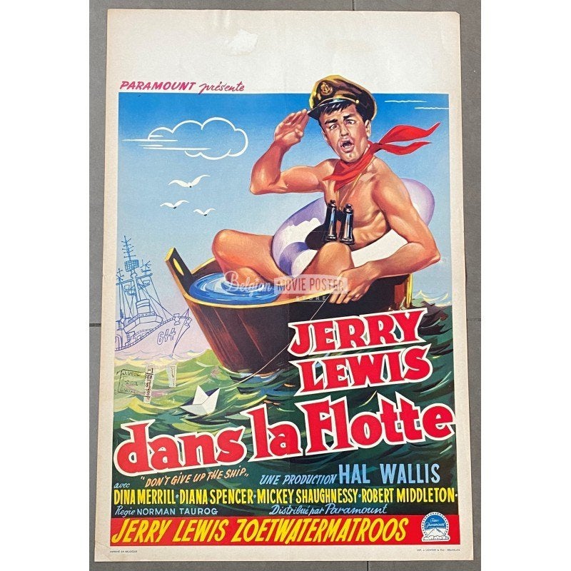 "Don't give up the ship" Belgische Filmaffiche, Ophalen of Verzenden, A1 t/m A3, Film en Tv, Rechthoekig Staand