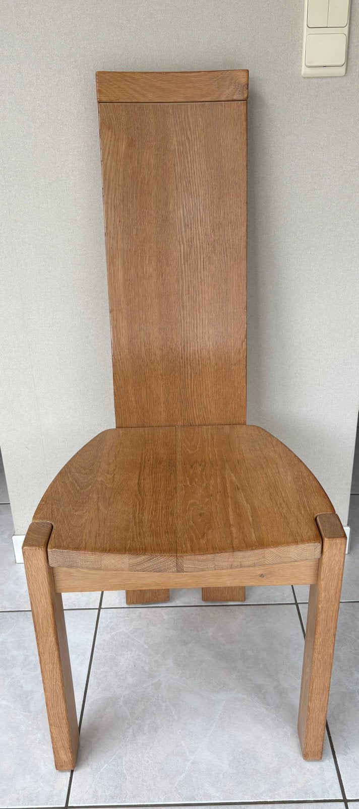 6 stoelen in lichte volle eik, Huis en Inrichting, Ophalen, Bruin, Zo goed als nieuw, Vijf, Zes of meer stoelen