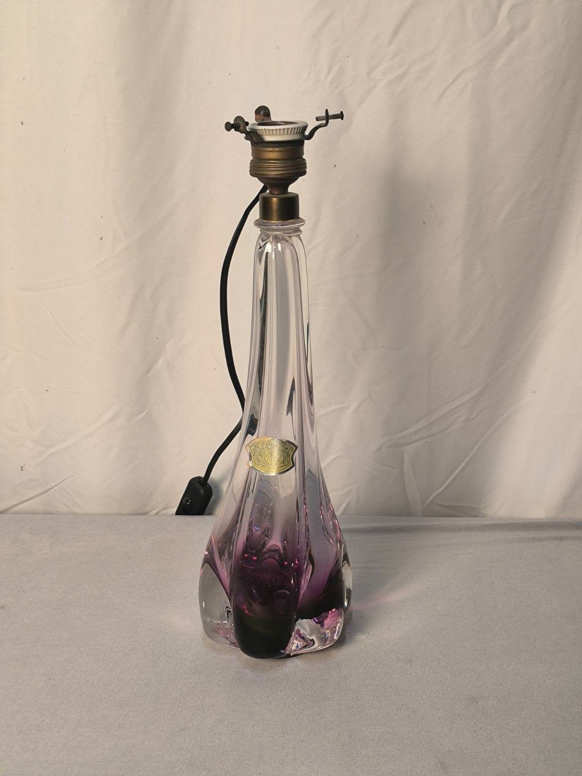 Pied de lampe Val Saint Lambert — Sommerso Crystal, Enlèvement ou Envoi