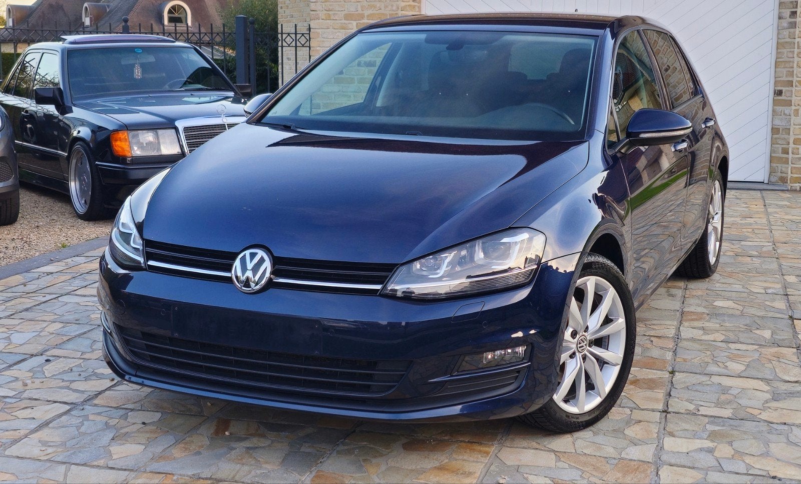 vw golf mk7 leer/stof automaat klima,higline topstaat, Auto's, Stof, https://public.car-pass.be/verify/7275-8462-3095#, 5 deurs