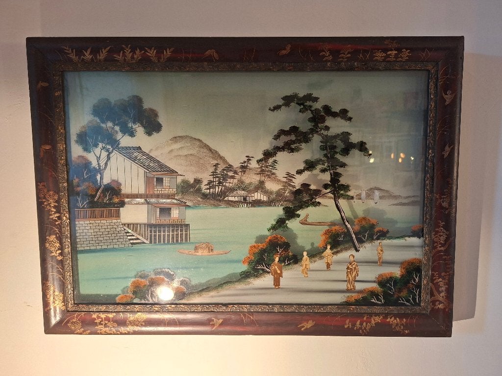 antiek chinees glasschilderij, Antiek en Kunst, Ophalen