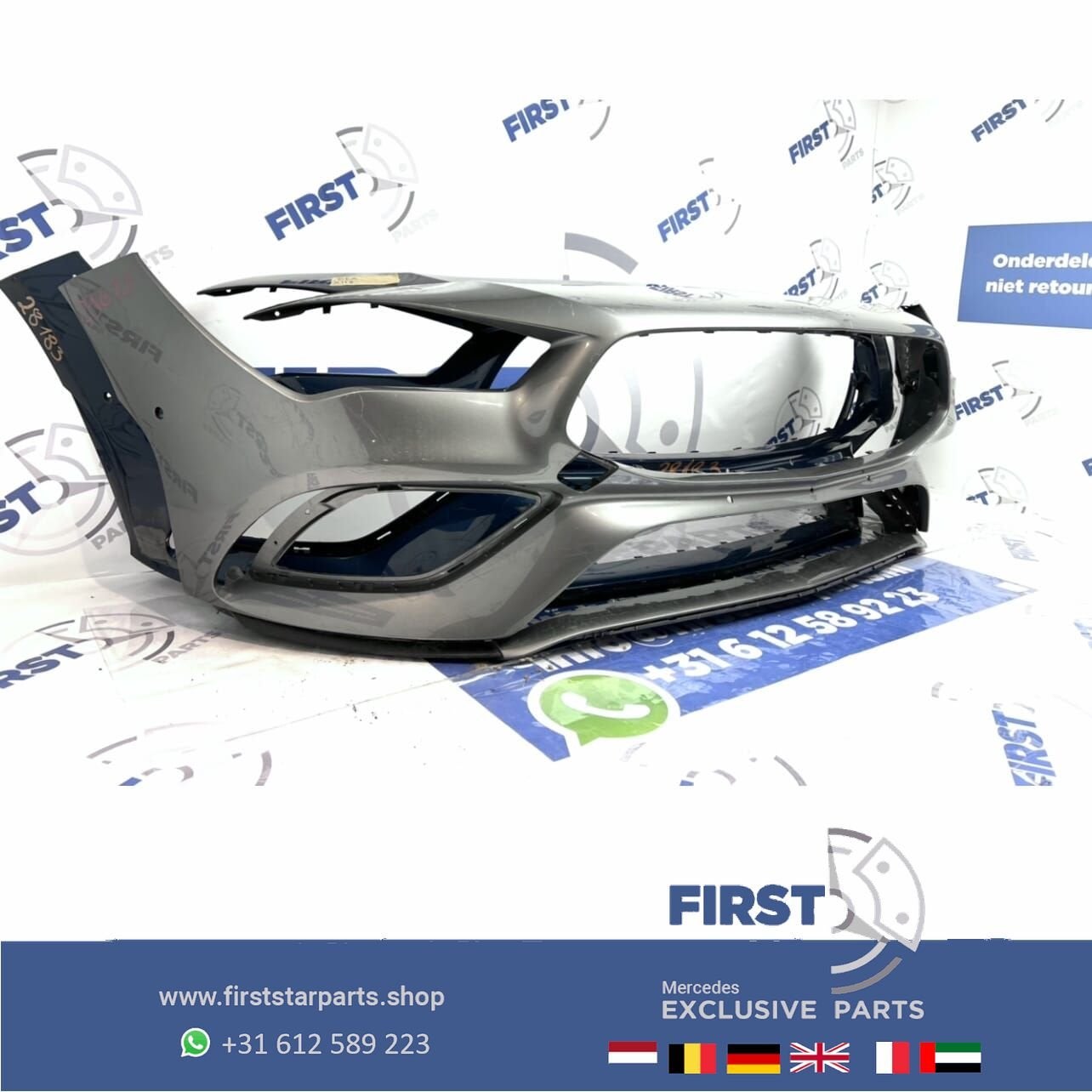 W118 C118 CLA35 AMG VOORBUMPER Mercedes CLA Klasse 2018-2022, Gebruikt, -, Voor, Ophalen of Verzenden