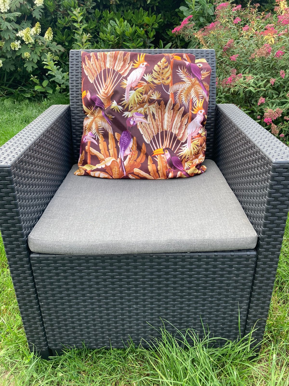 Lounge set tuin met kussens Allibert🌞, Tuin en Terras, Ophalen, 4 zitplaatsen, Zo goed als nieuw, Wicker