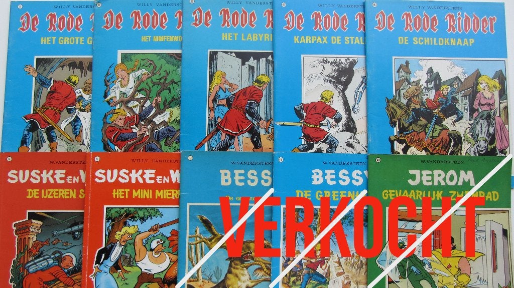 Strips : "De Rode Ridder" en "Suske & Wiske"., Livres, BD, Utilisé, Plusieurs BD, Enlèvement ou Envoi