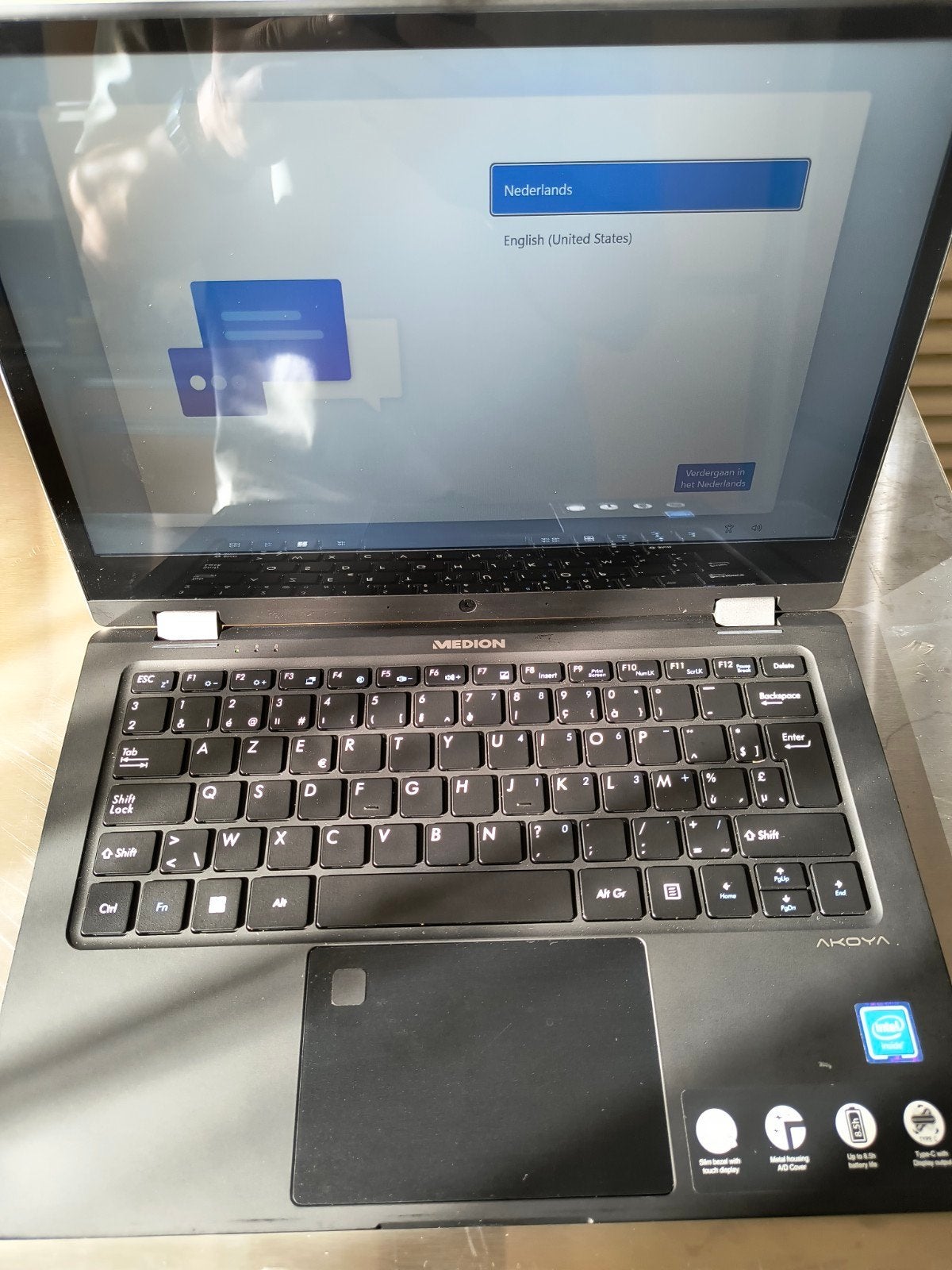 Laptop met Intel processor, touchscreen en Flip scherm+lader, Computers en Software, Windows Laptops, Medion Akoya, Minder dan 4 GB