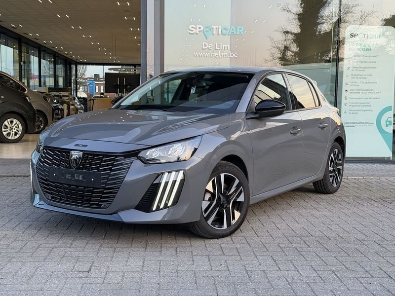 Peugeot 208 Allure 1.2T Automaat *Navi*Camera*CarPlay*, Gebruikt, Zwart, 1199 cc, Leder en Stof