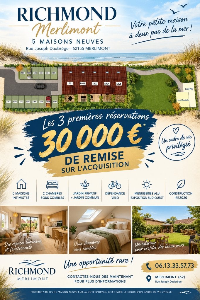 Maison Merlimont-littoral-Haut de France. Pas-de-Calais, Maison individuelle, France, E30