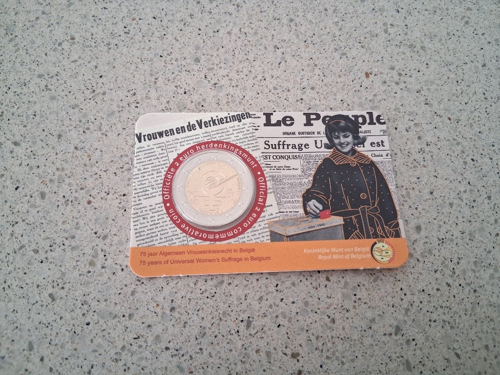 2 euro België 2023 Vrouwenkiesrecht Coincard Nederlands, Ophalen of Verzenden, België, 2 euro, Losse munt