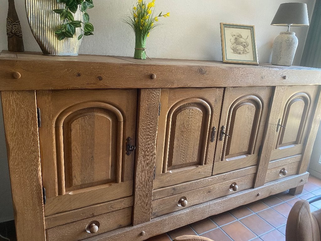 Eiken dressoir, Ophalen, Gebruikt, Eikenhout, 200 cm of meer