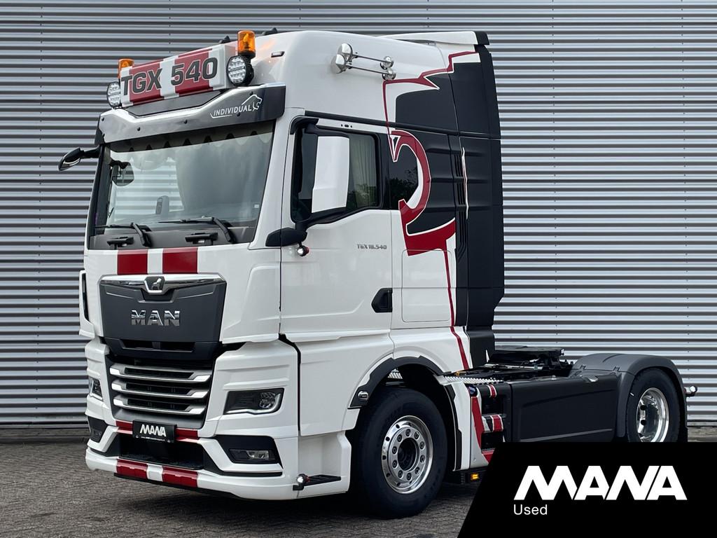 MAN TGX GX 18.540 4x2 LL Alcoas Alcantara/Leder Retarder 2xT, Automaat, Achterwielaandrijving, Beige, 397 kW