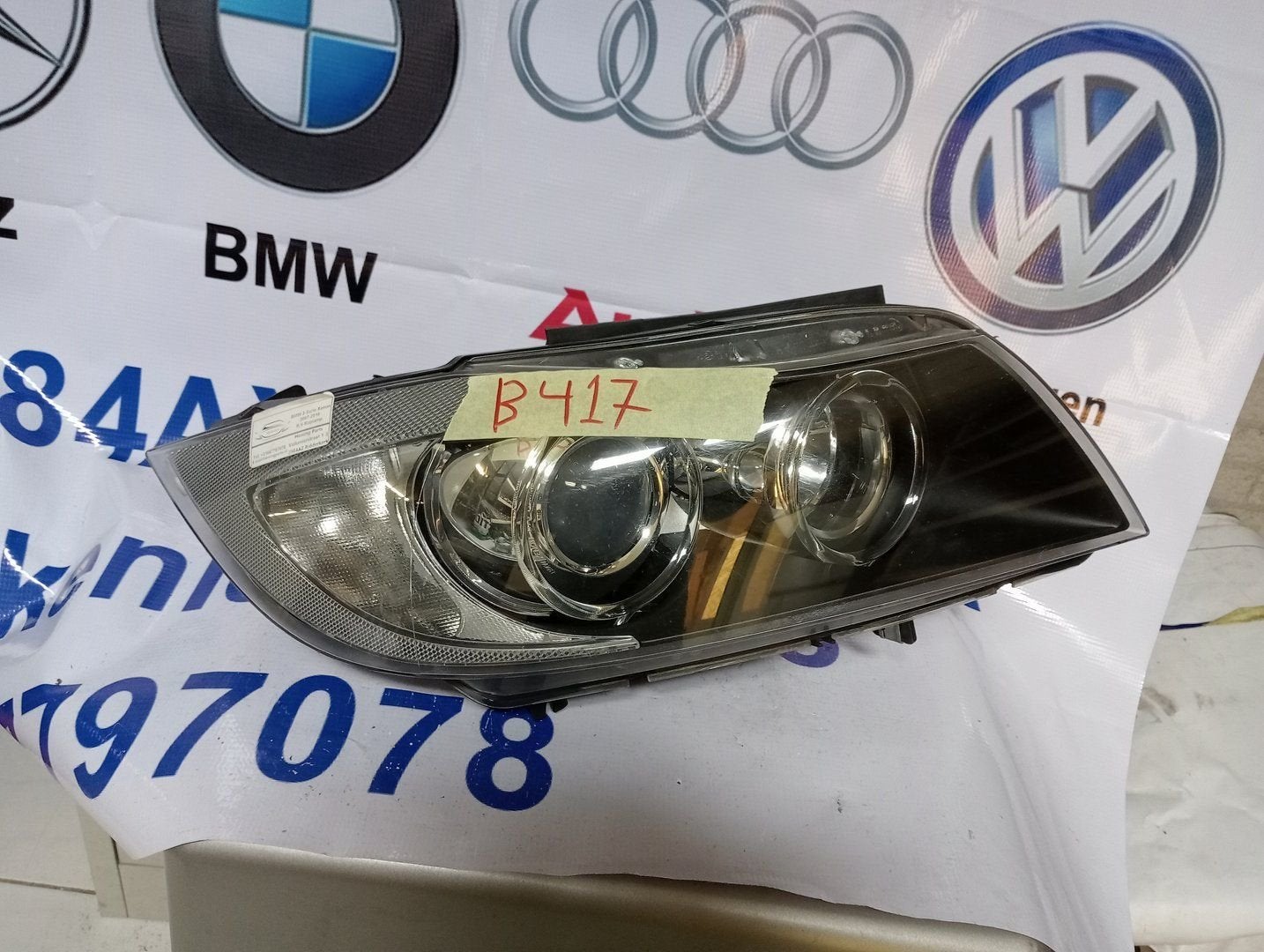 BMW 3 SERIE E90 xenon led Koplamp rechts  631169427389, Gebruikt, -, -, Ophalen of Verzenden